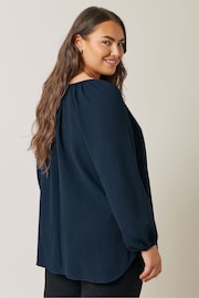 Evans Blue Long Sleeve Boho Blouse - Image 3 of 6