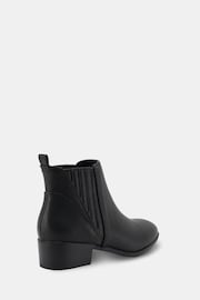 Novo Black Wide Fit Dillion Low Ankle Chelsea Boots - Image 3 of 6