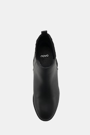 Novo Black Wide Fit Dillion Low Ankle Chelsea Boots - Image 4 of 6