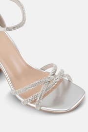 Novo Silver Cassia Diamante Block Heels - Image 6 of 6