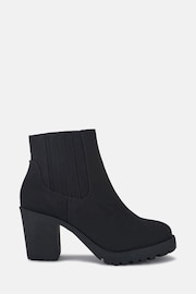 Novo Black Wide Fit Harlequin Chelsea Heeled Unit Boots - Image 2 of 5