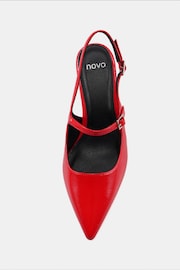 Novo Red Ispra Slingback Mary Jane Point Court Shoes - Image 5 of 6