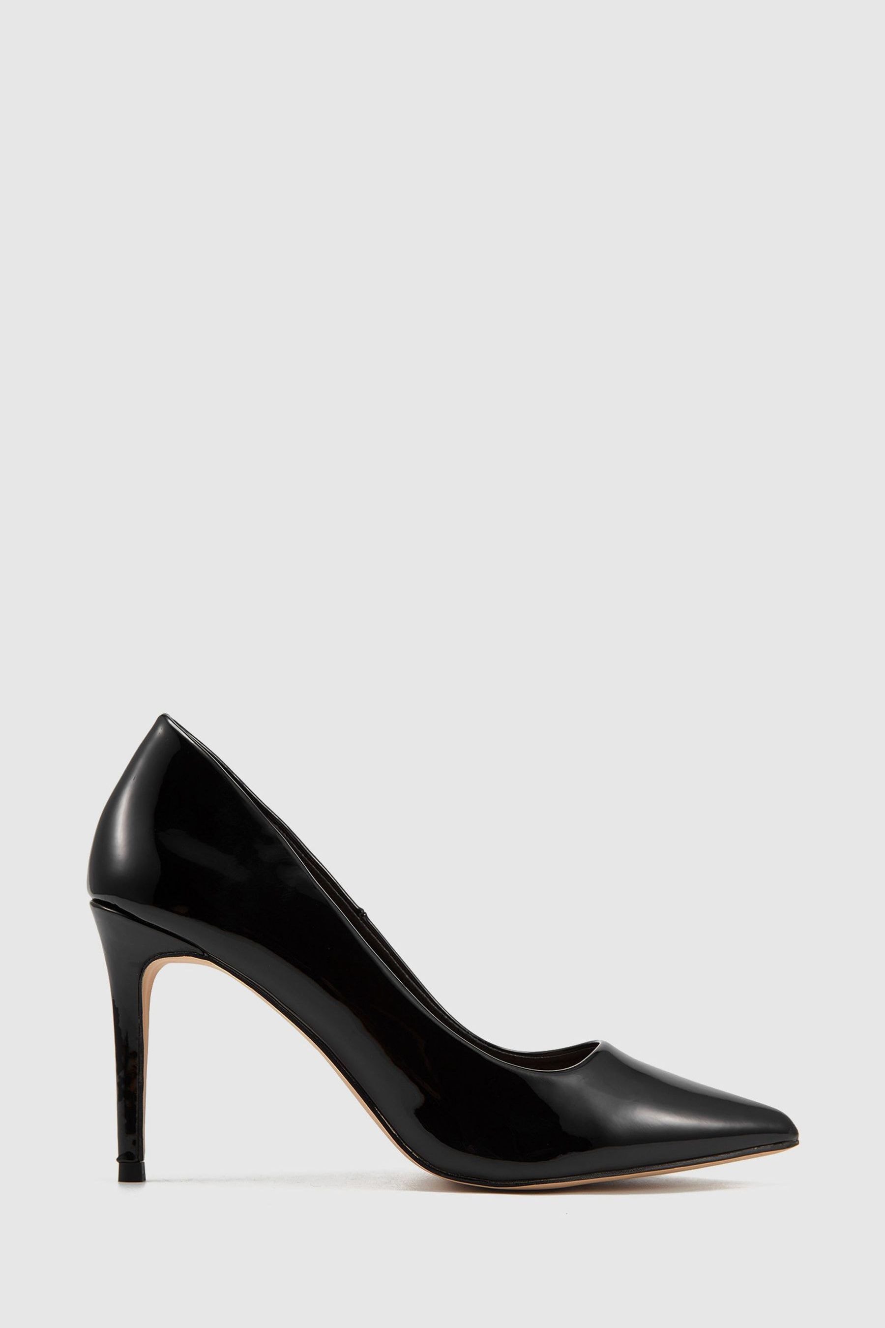 Buy Novo Black Patent Wide Fit Impossible Point Court Shoes from Next Luxembourg