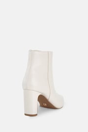 Novo Cream Slim Harlie Block Heel Point Ankle Boots - Image 4 of 6