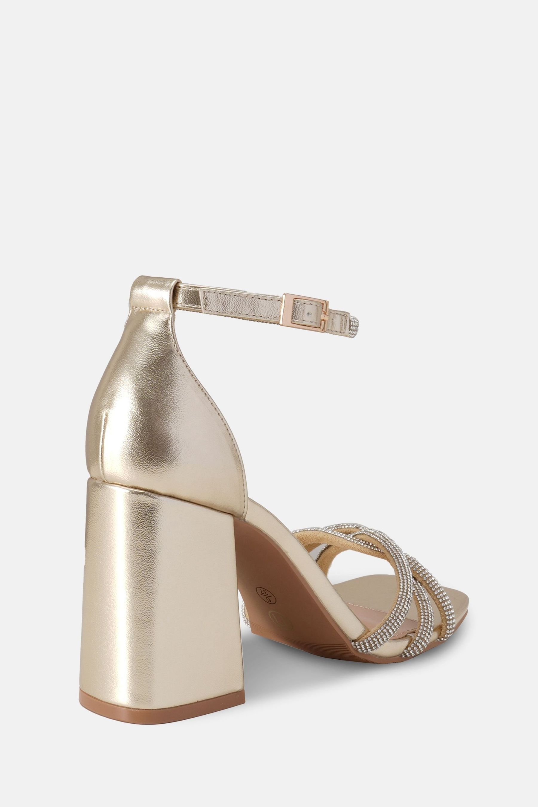 Buy Novo Gold Cassia Diamante Block Heels from Next Canada