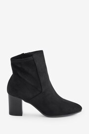 Novo Black Regular Fit Holland Stretch Block Ankle Boots - Image 1 of 1