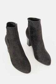 Novo Black Regular Fit Holland Stretch Block Ankle Boots - Image 4 of 5