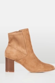 Novo Natural Regular Fit Holland Stretch Block Ankle Boots - Image 2 of 6