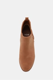 Novo Brown Wide Fit Dillion Low Ankle Chelsea Boots - Image 6 of 6