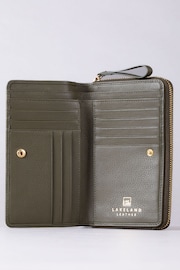 Lakeland Leather Green Large Icon Embossed Zip Purse - Image 3 of 6