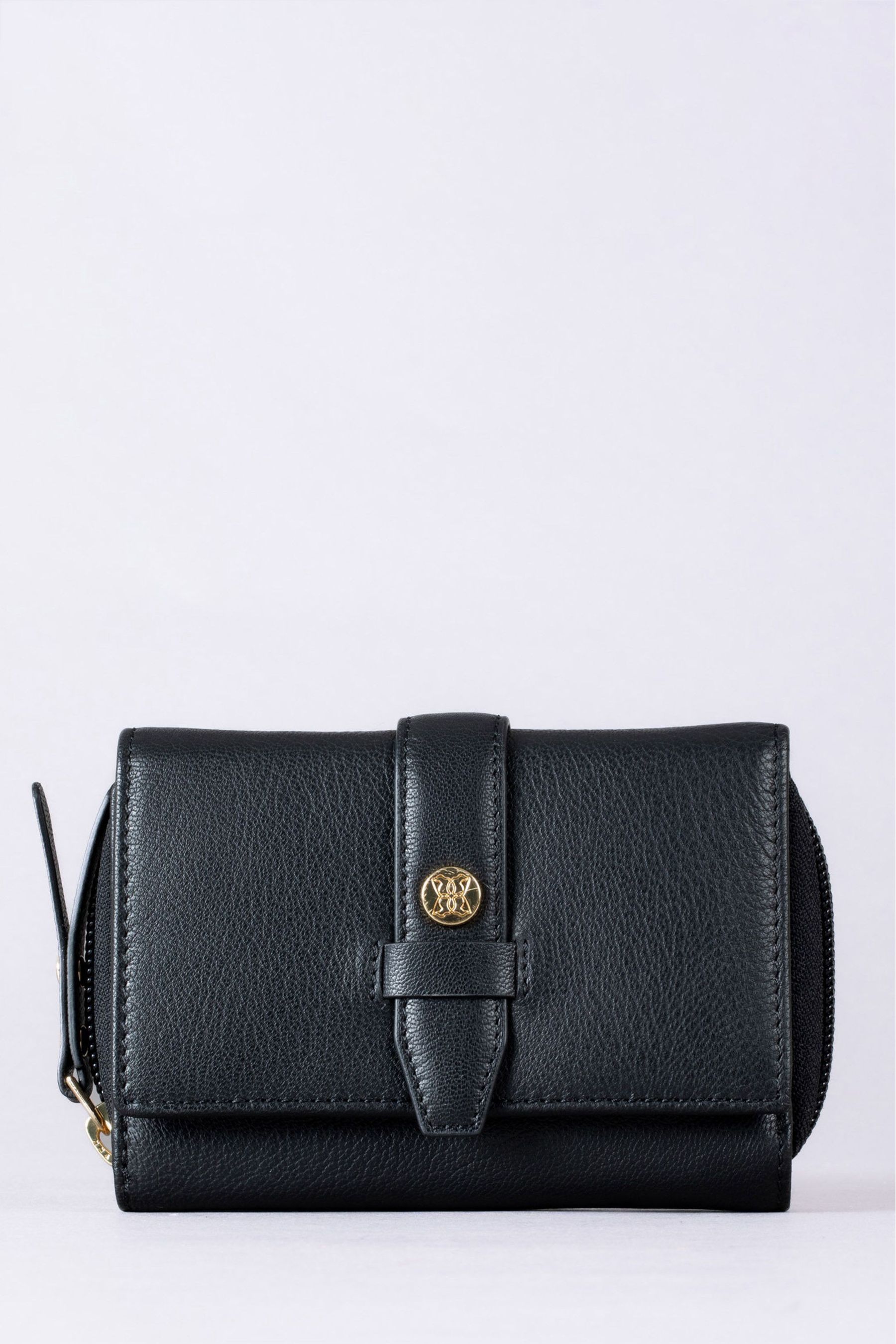 Buy Lakeland Leather Black Medium Icon Stud Tab Purse from Next Oman