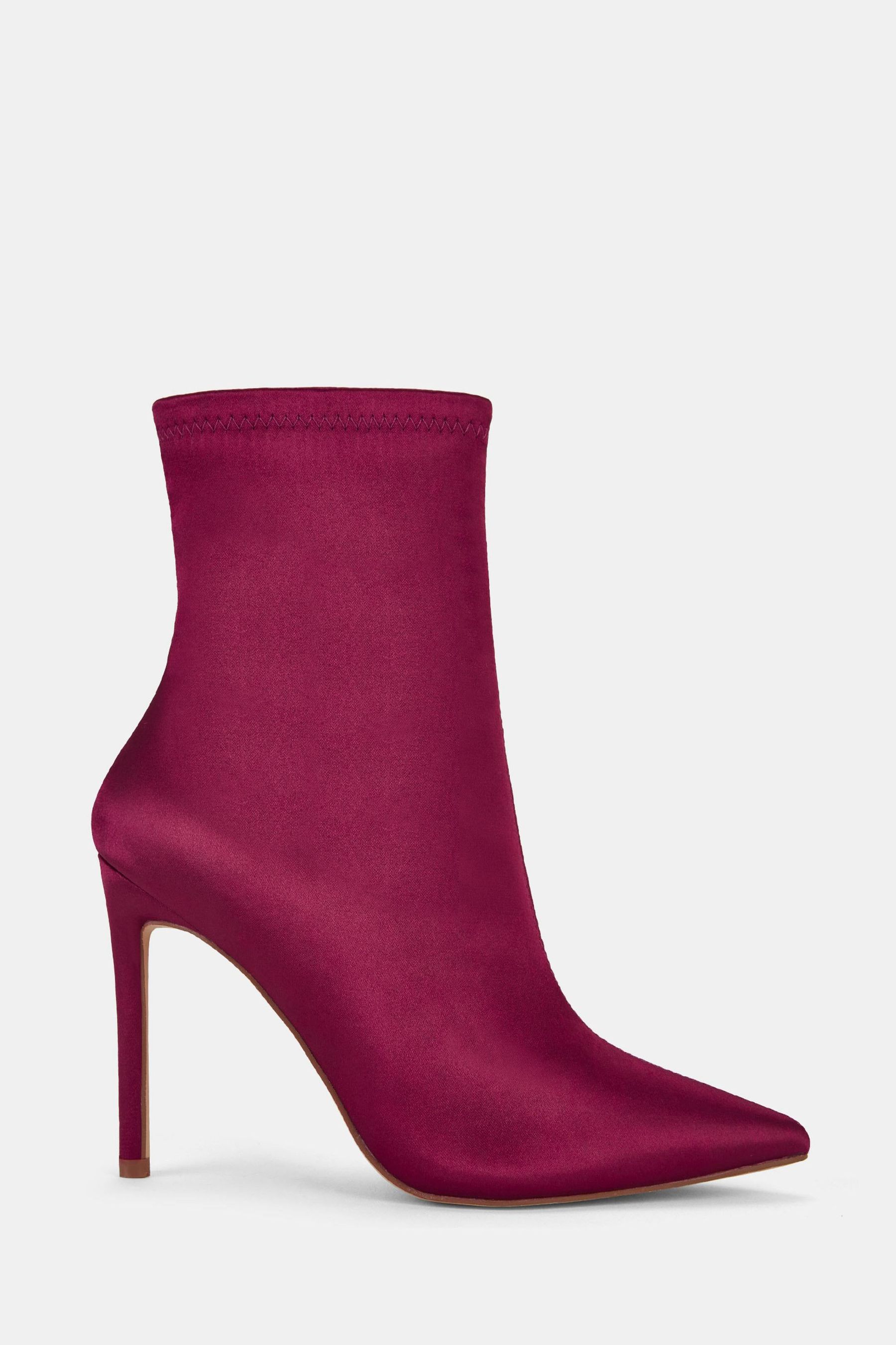 Red stiletto ankle boots best sale