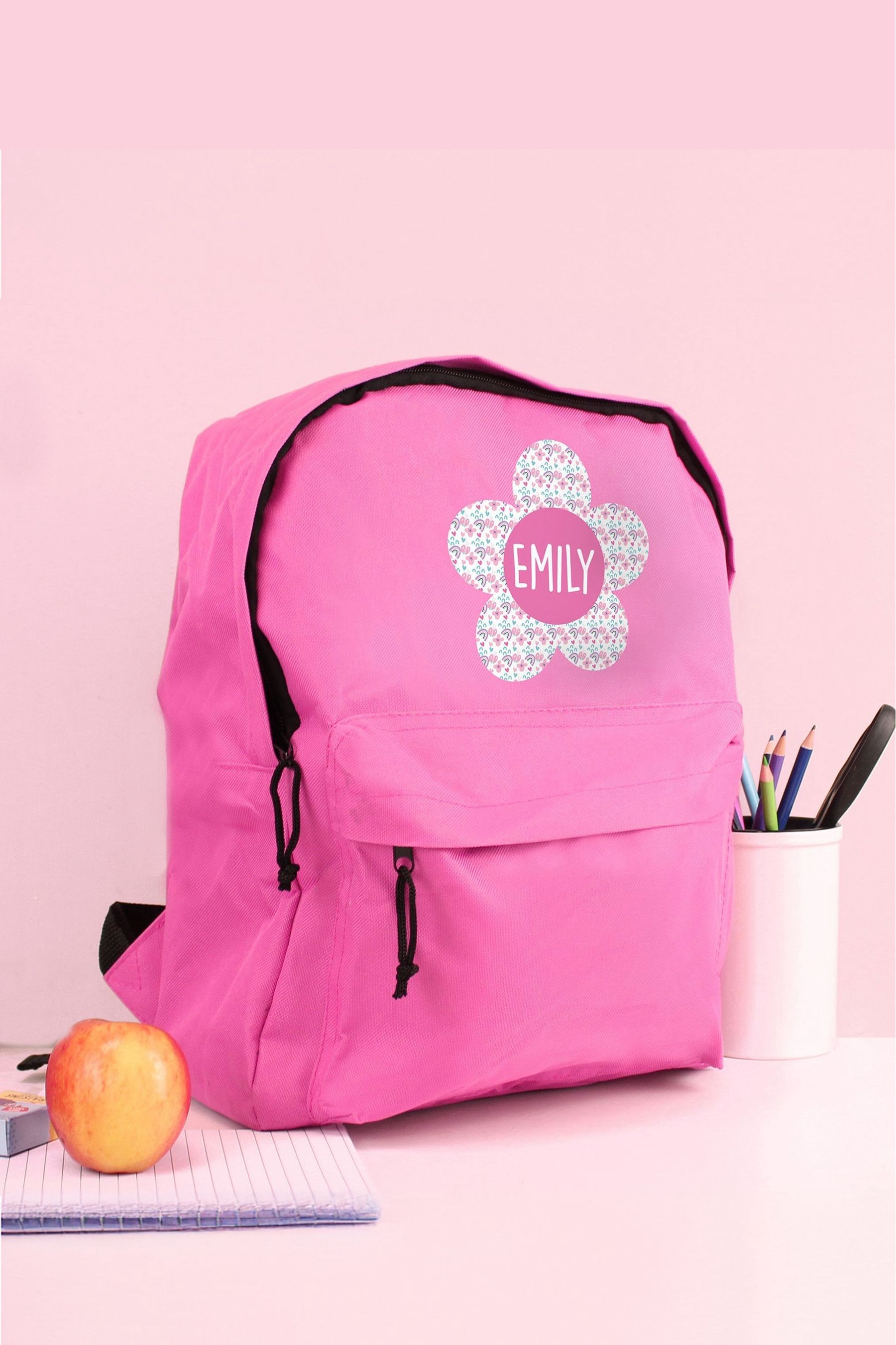 Buy PMC Pink Personalised Flower Backpack from the Next UK online shop