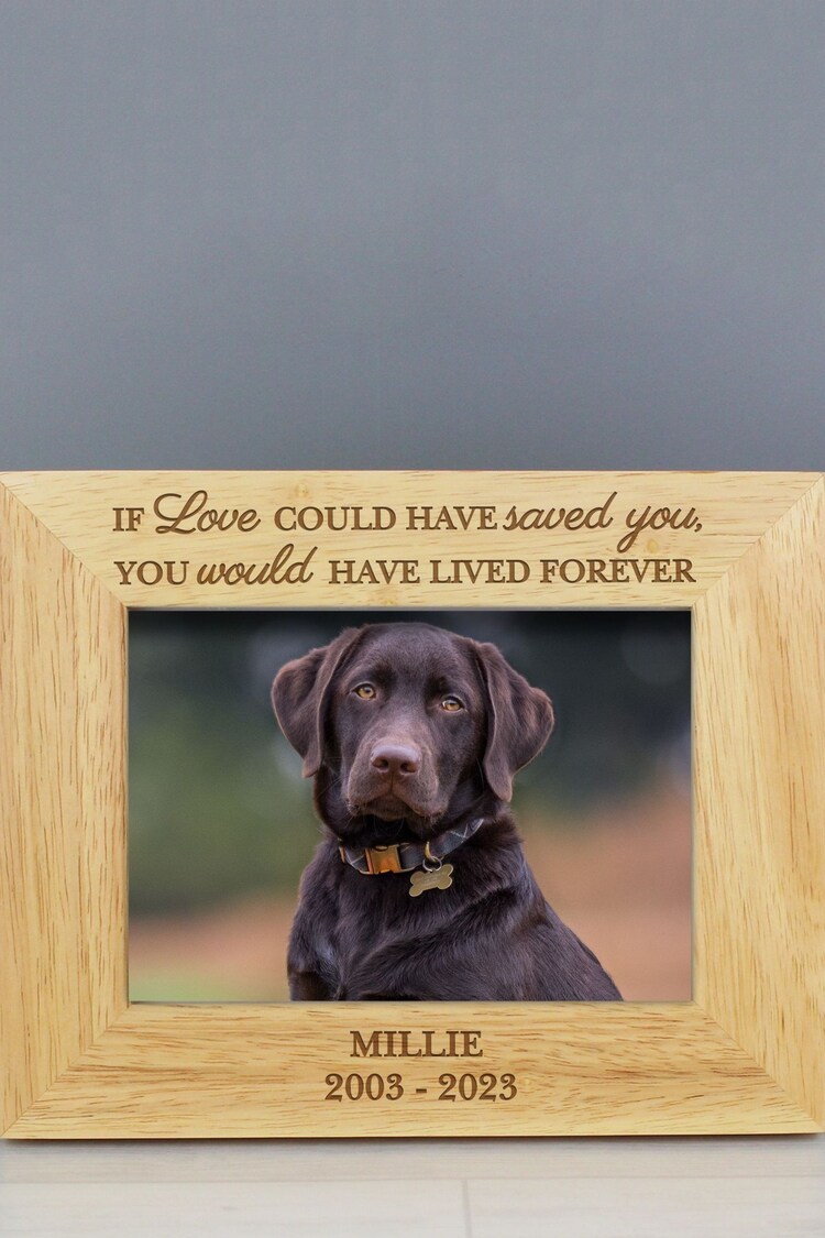 Natural Personalised Pet Memorial 6x4 Photo Frame by PMC - Image 2 of 3