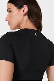 Sweaty Betty Black All Day Cropped T-Shirt - Image 5 of 6