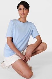 Sweaty Betty Blue Essential Crew Neck T-Shirt - Image 3 of 6