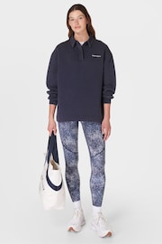 Sweaty Betty Blue Powerhouse Henley Sweatshirt - Image 4 of 6