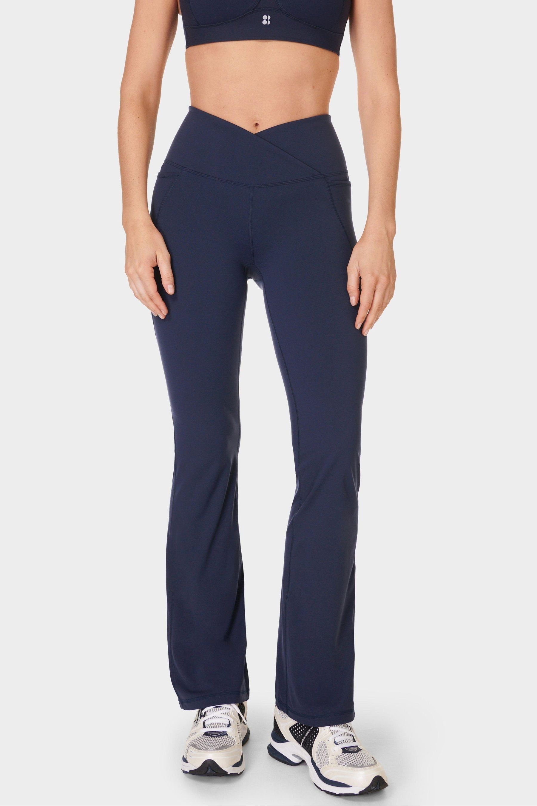 Blue bootcut yoga pants on sale