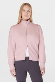 Sweaty Betty Pink After Class Zip-Up Sweatshirt - Image 1 of 7