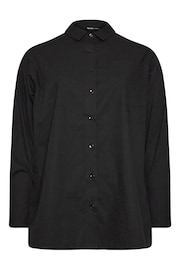 Yours Curve Black Oversized Poplin Shirt - Image 5 of 5