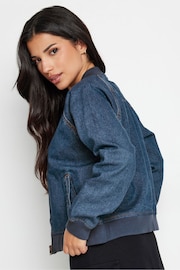 PixieGirl Petite Blue Denim Bomber Jacket - Image 3 of 5