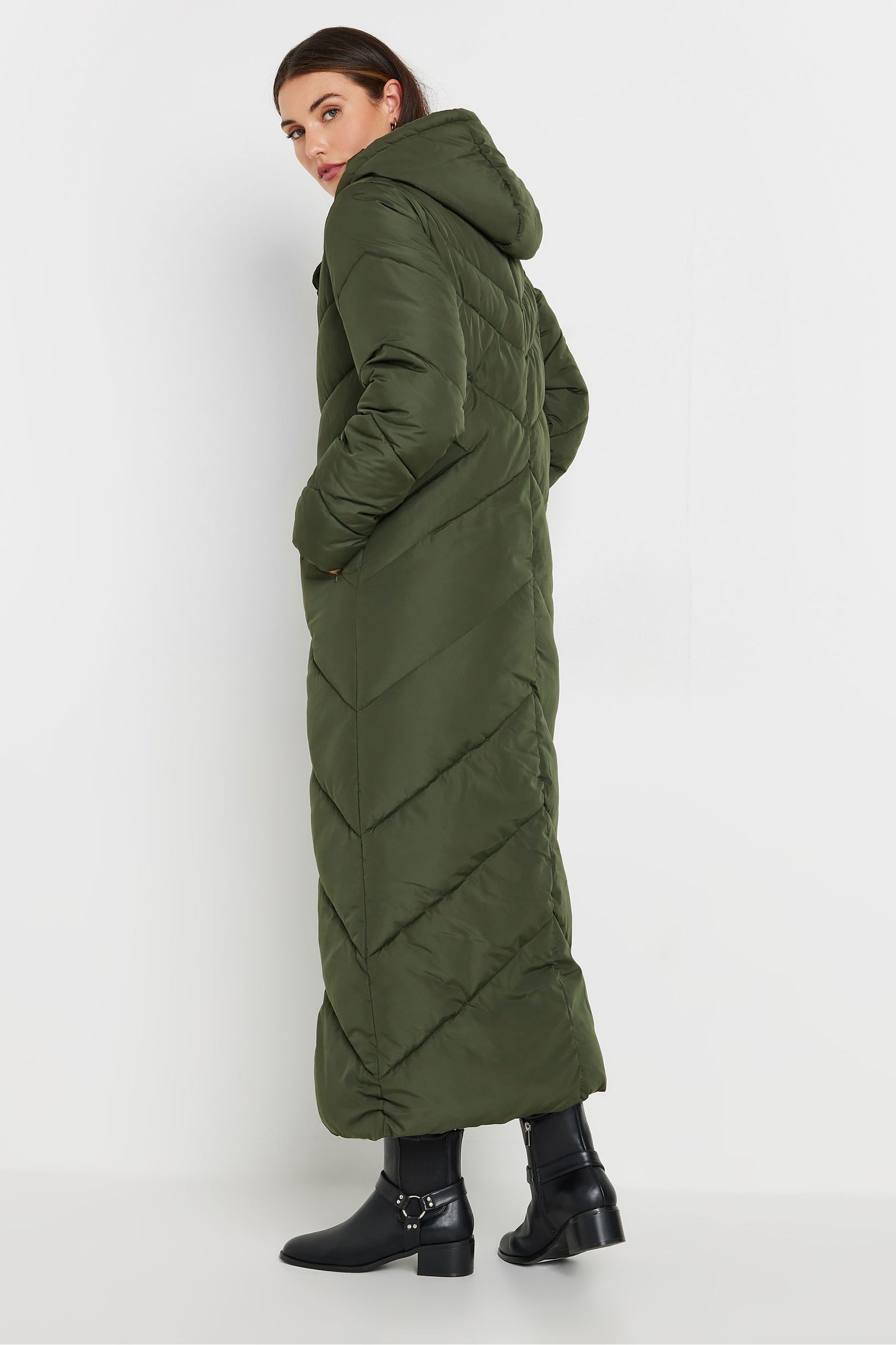 Buy Long Tall Sally Green Maxi Longline Padded Coat from Next Ireland