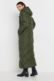 Long Tall Sally Green Maxi Longline Padded Coat - Image 3 of 5