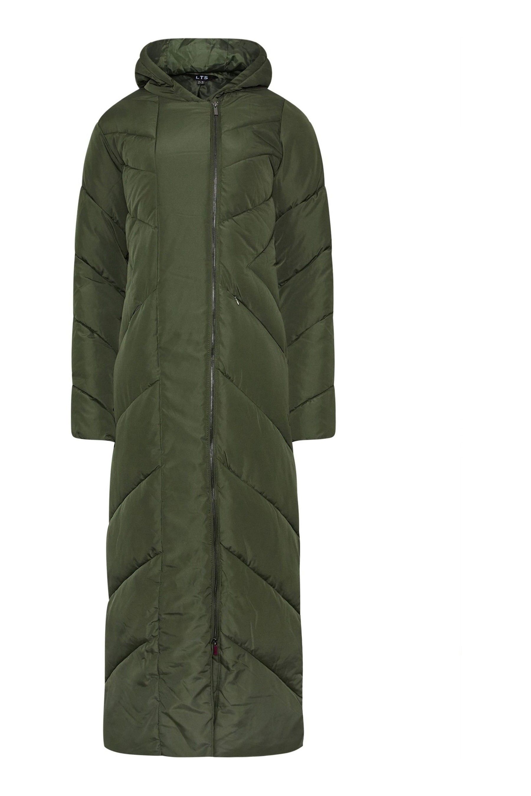 Buy Long Tall Sally Green Maxi Longline Padded Coat from Next Luxembourg