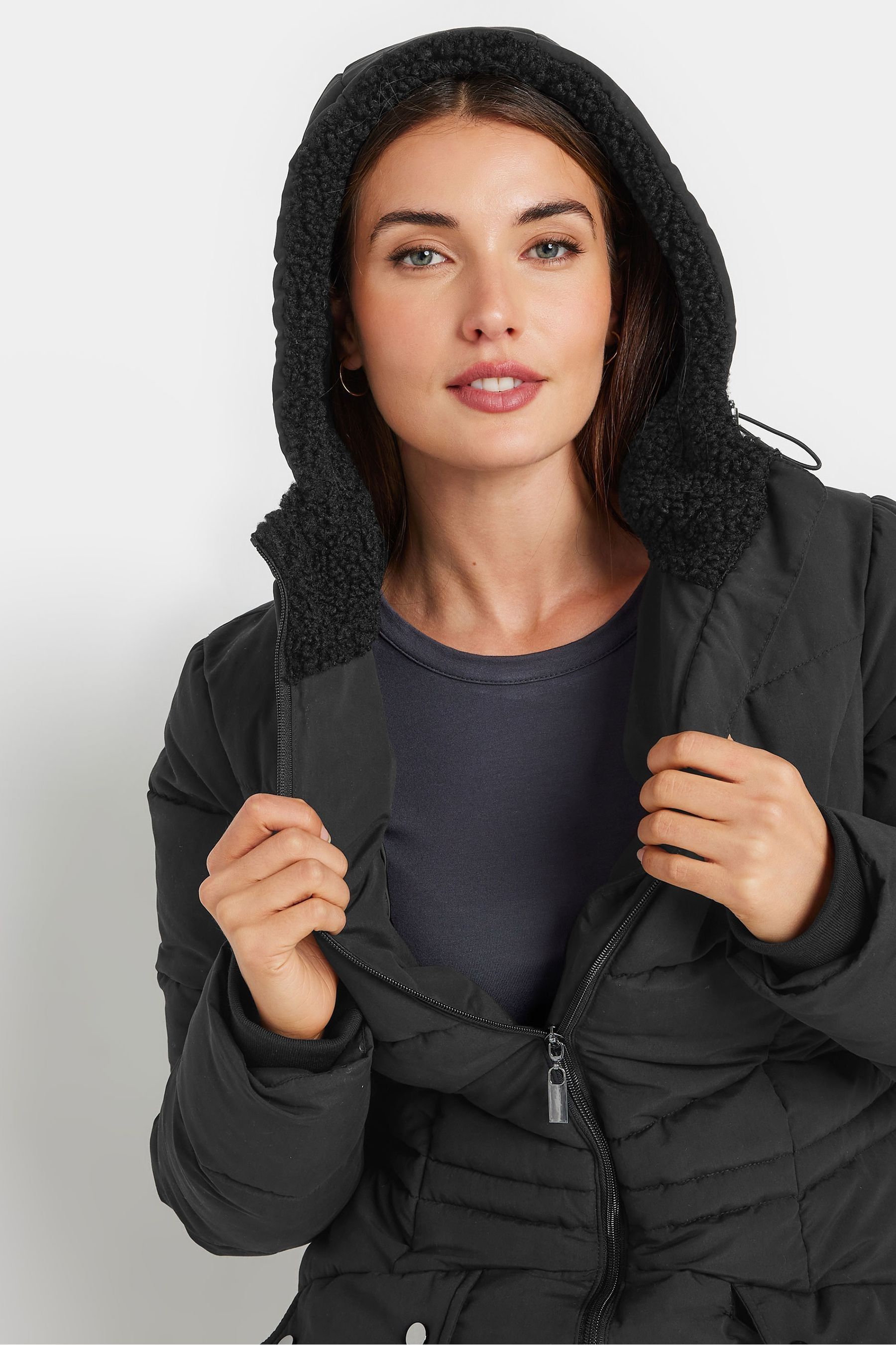 Black borg midi coat clearance