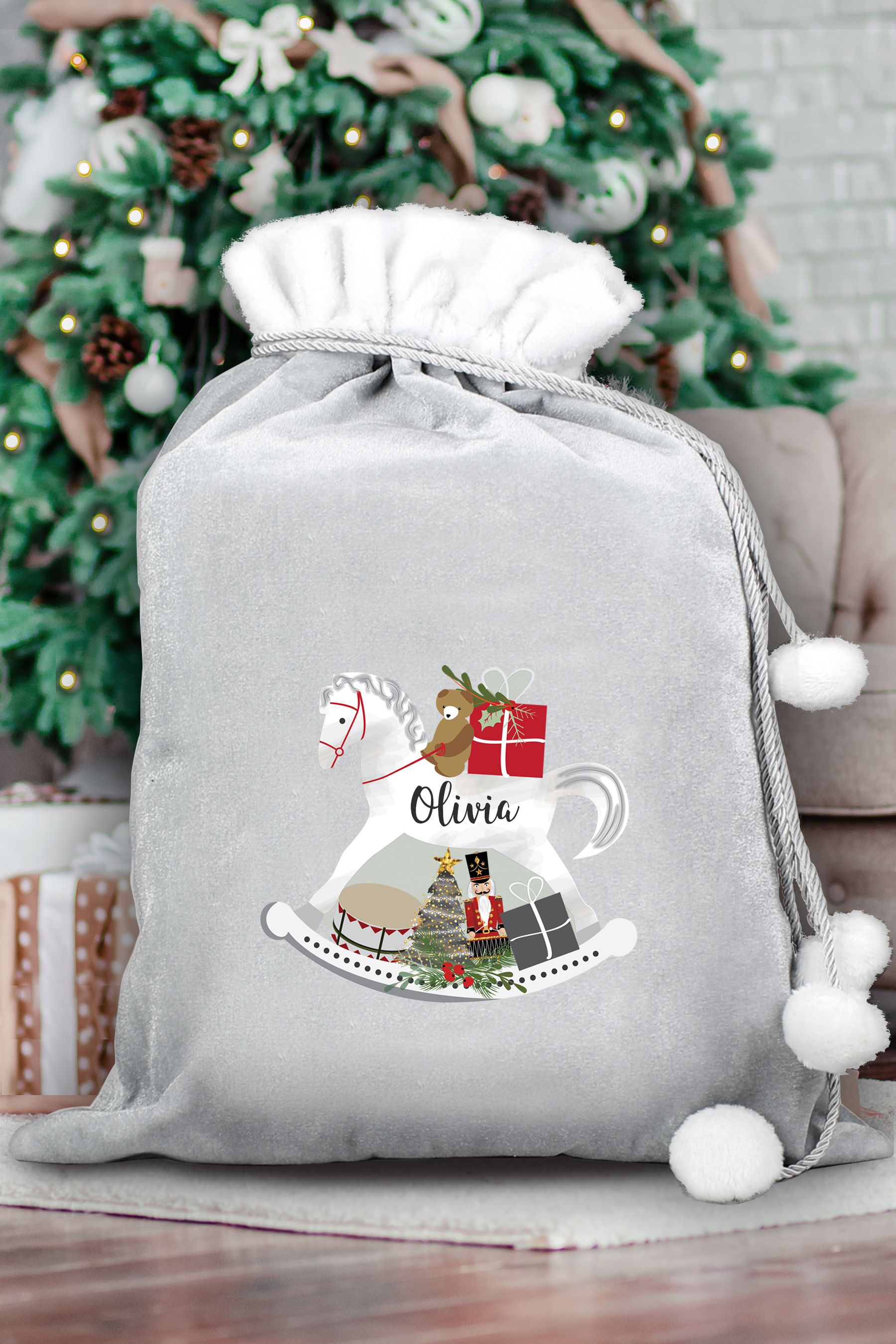 Personalized rocking horse ornament store