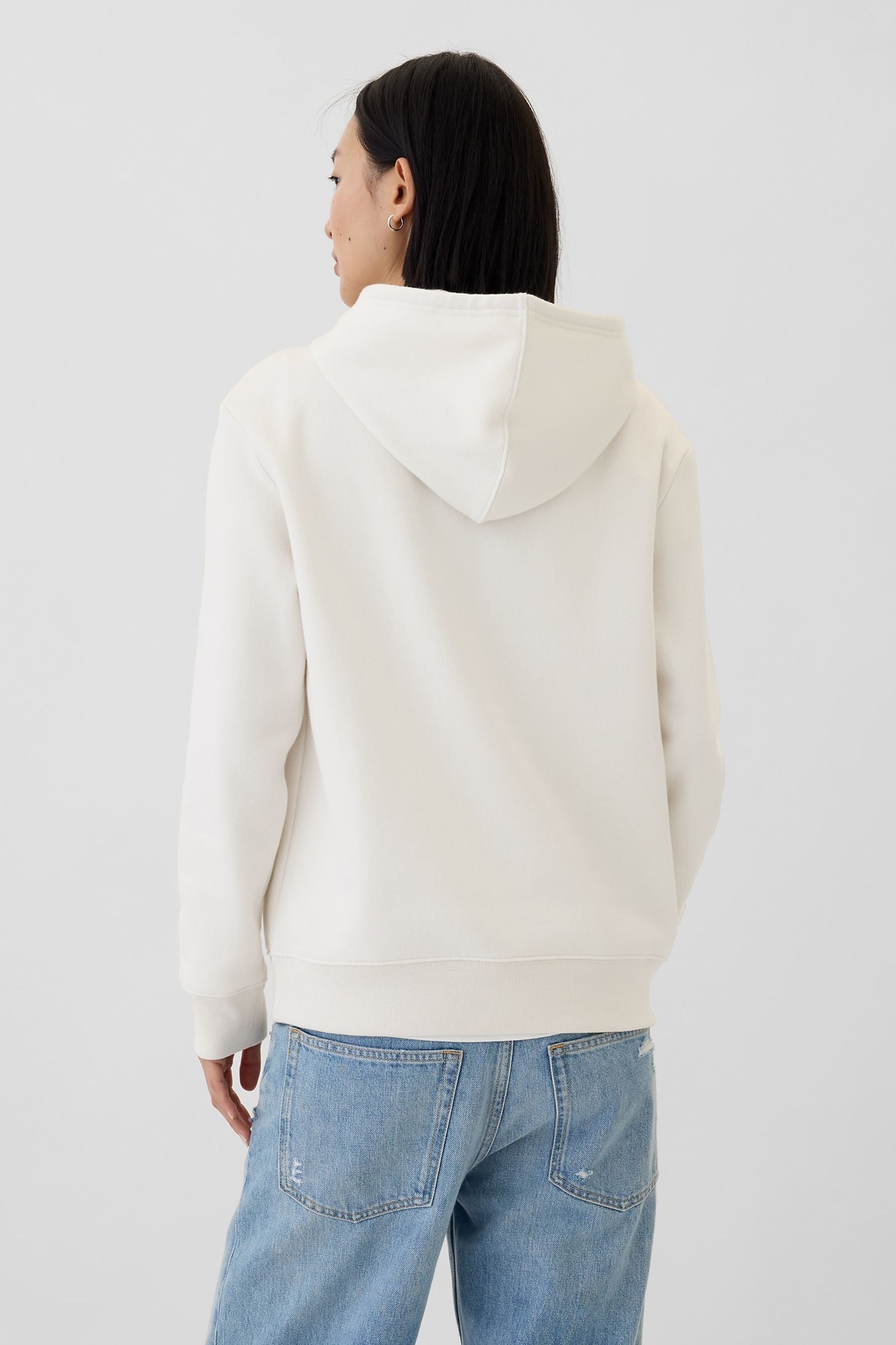 Buy Gap White Logo Overhead Hoodie from Next Ireland