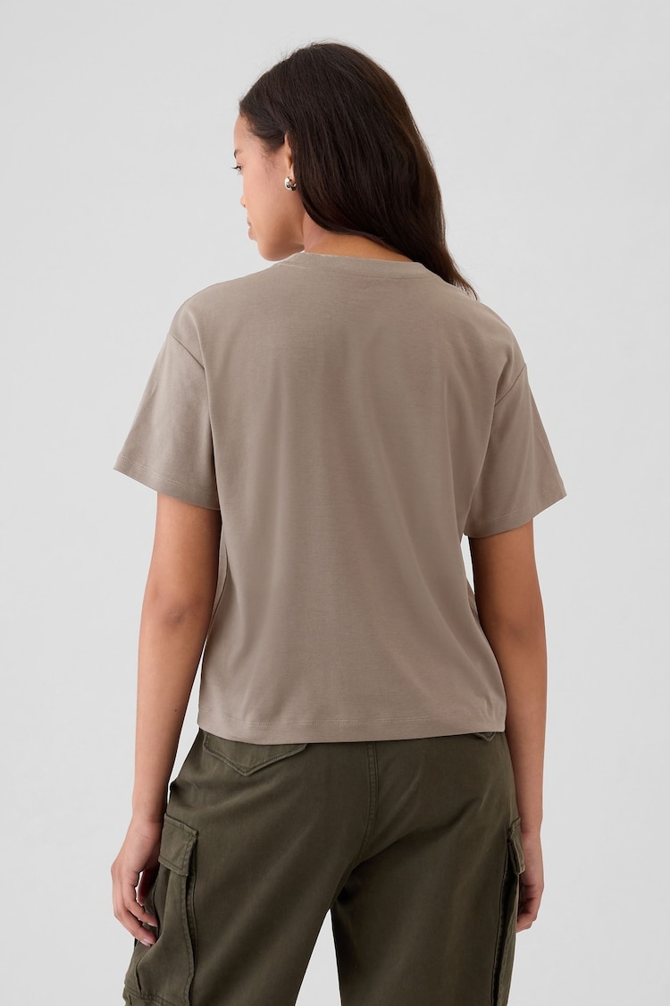 Gap Brown Crew Neck Short Sleeve Oversized T-Shirt - Image 2 of 5