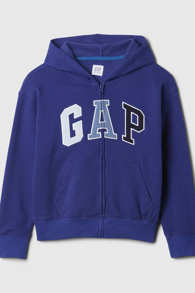 Gap Blue Logo Graphic Zip Up Hoodie (4-13yrs) - Image 1 of 3