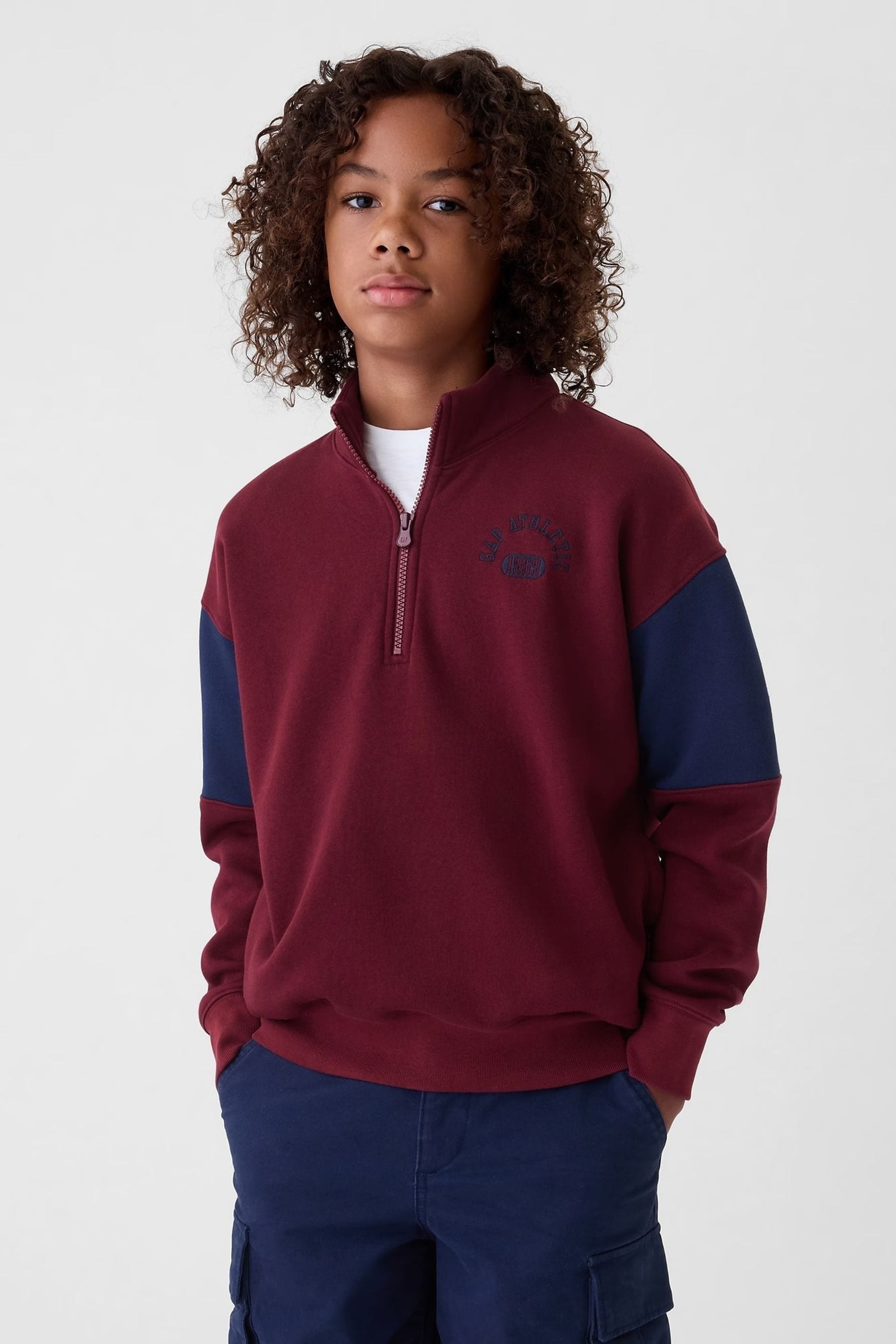 Gap Burgundy Red Half Zip Pullover 4 13yrs