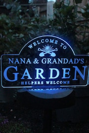 Natural Personalised Garden Sign Outdoor Solar Light by PMC - Image 2 of 4