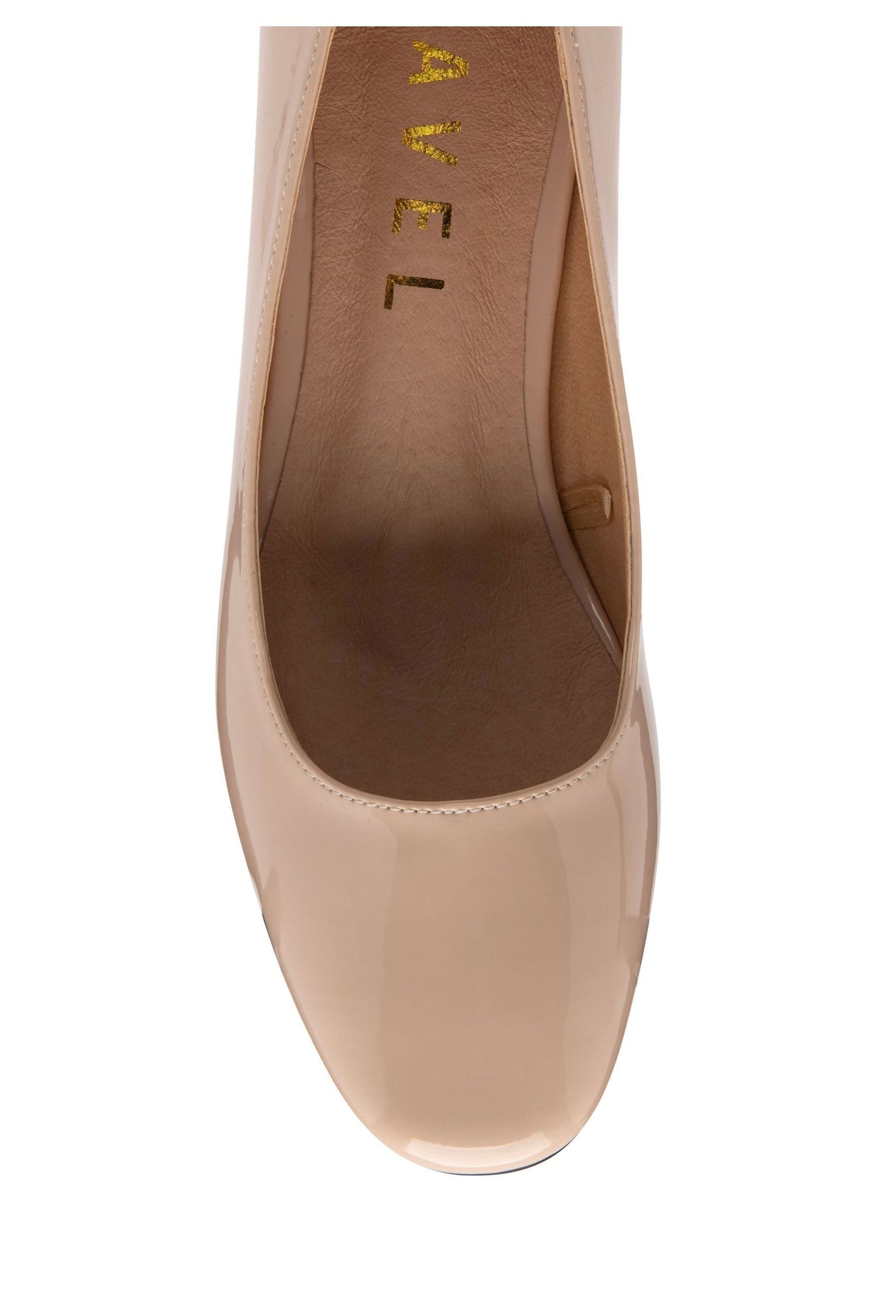 Buy Ravel Nude Patent Block Heel Court Shoes from Next Canada