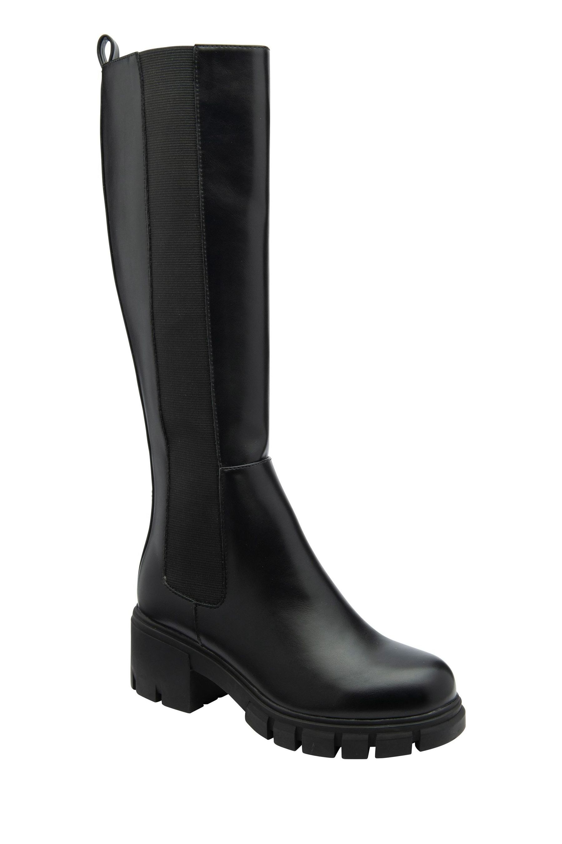Zip up knee high boots best sale