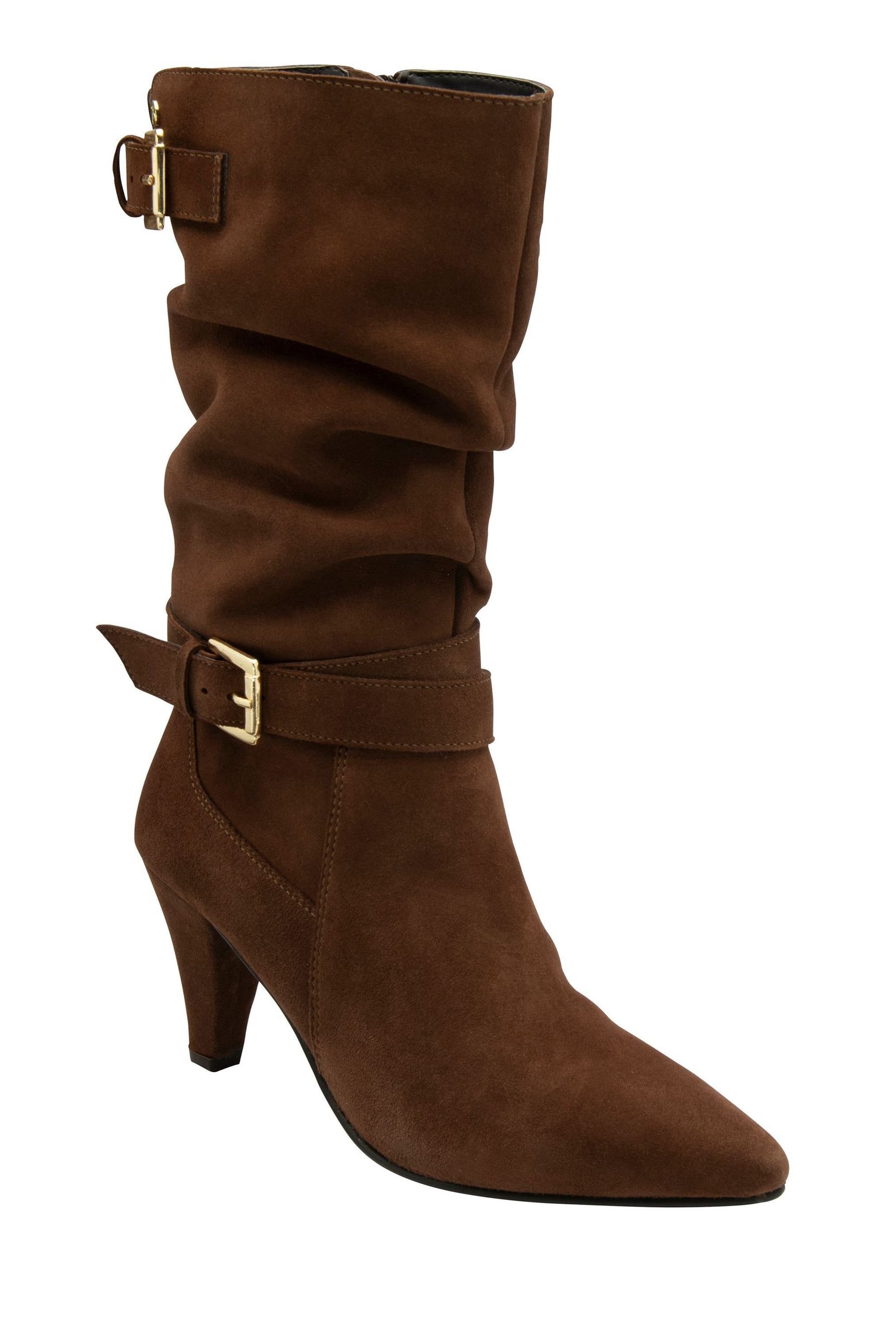 Pointed toe mid calf boots new arrivals