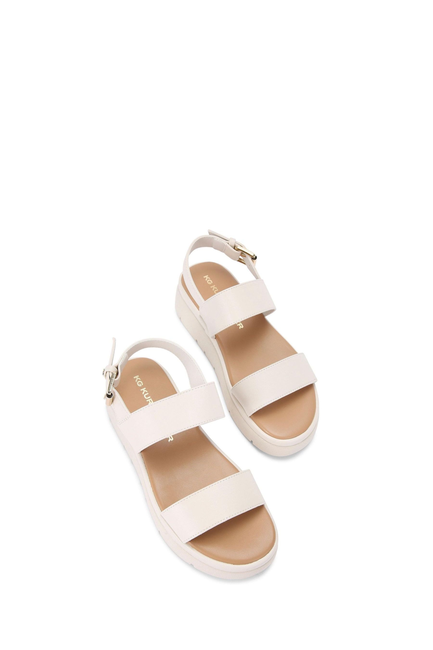 Buy KG Kurt Geiger Cream Daisy Sandals from Next Luxembourg