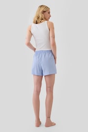 Gap Blue Stripe Poplin Pyjama Boxer Shorts - Image 2 of 4