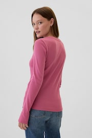 Gap Pink Favourite Crew Neck Long Sleeve T-Shirt - Image 2 of 5