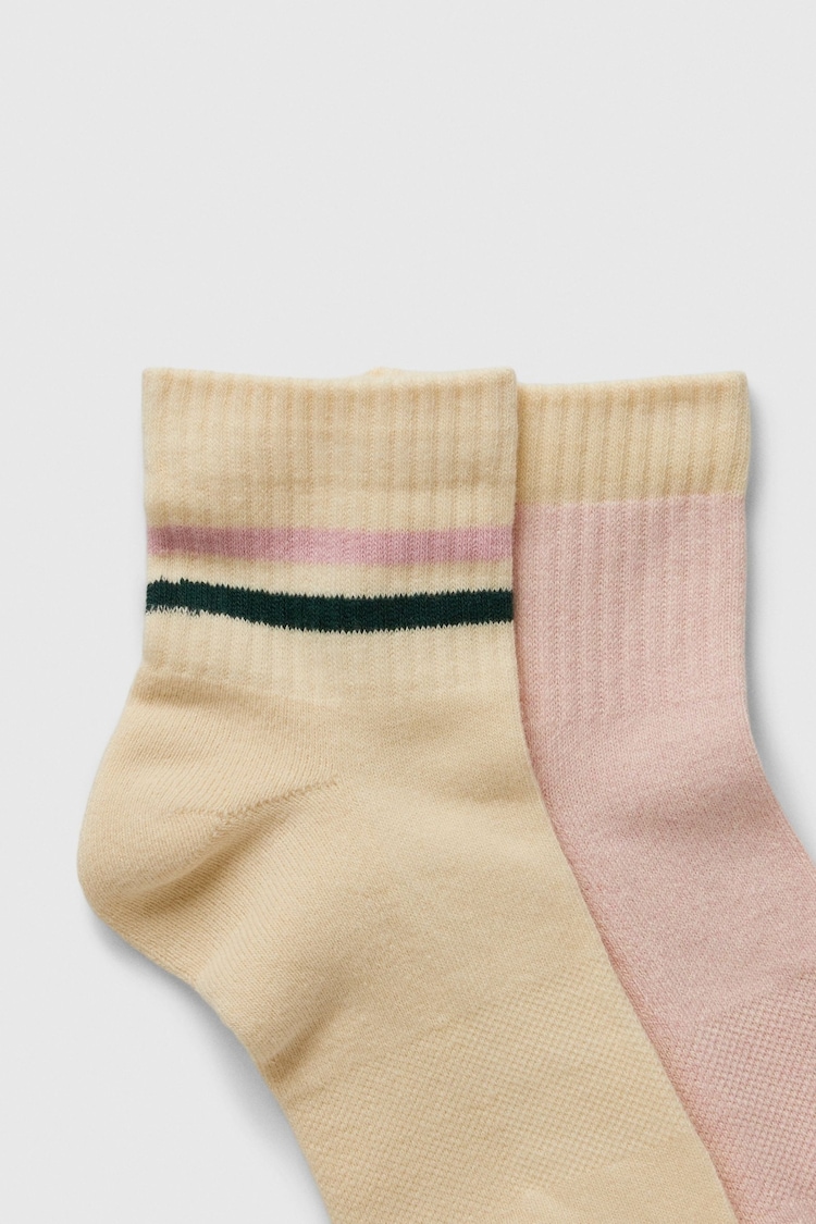 Gap Yellow Quarter Crew Socks 2-Pack - Image 2 of 2