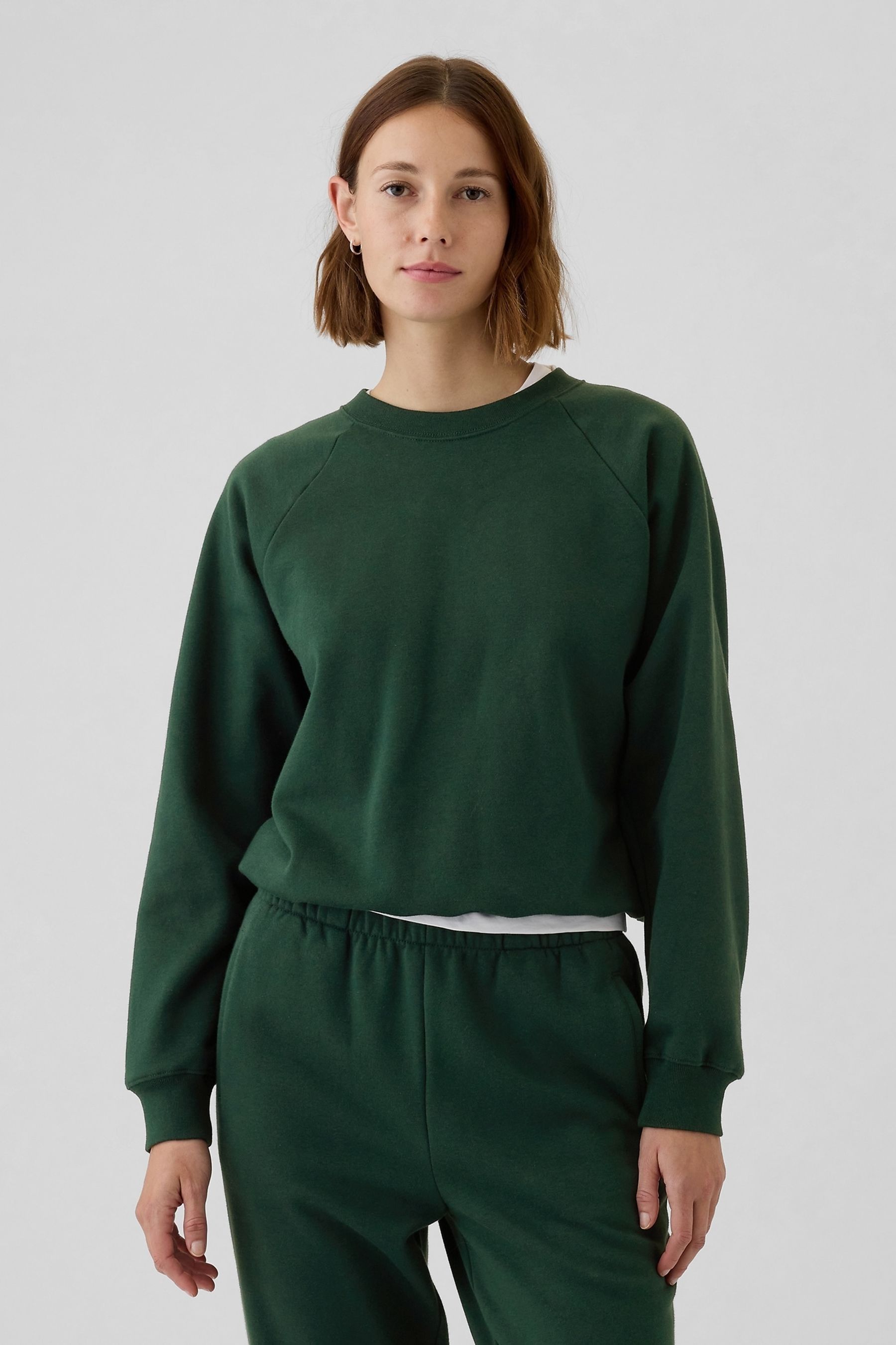 Buy Gap Green Vintage Soft Raglan Crew Neck Sweatshirt from Next Ireland
