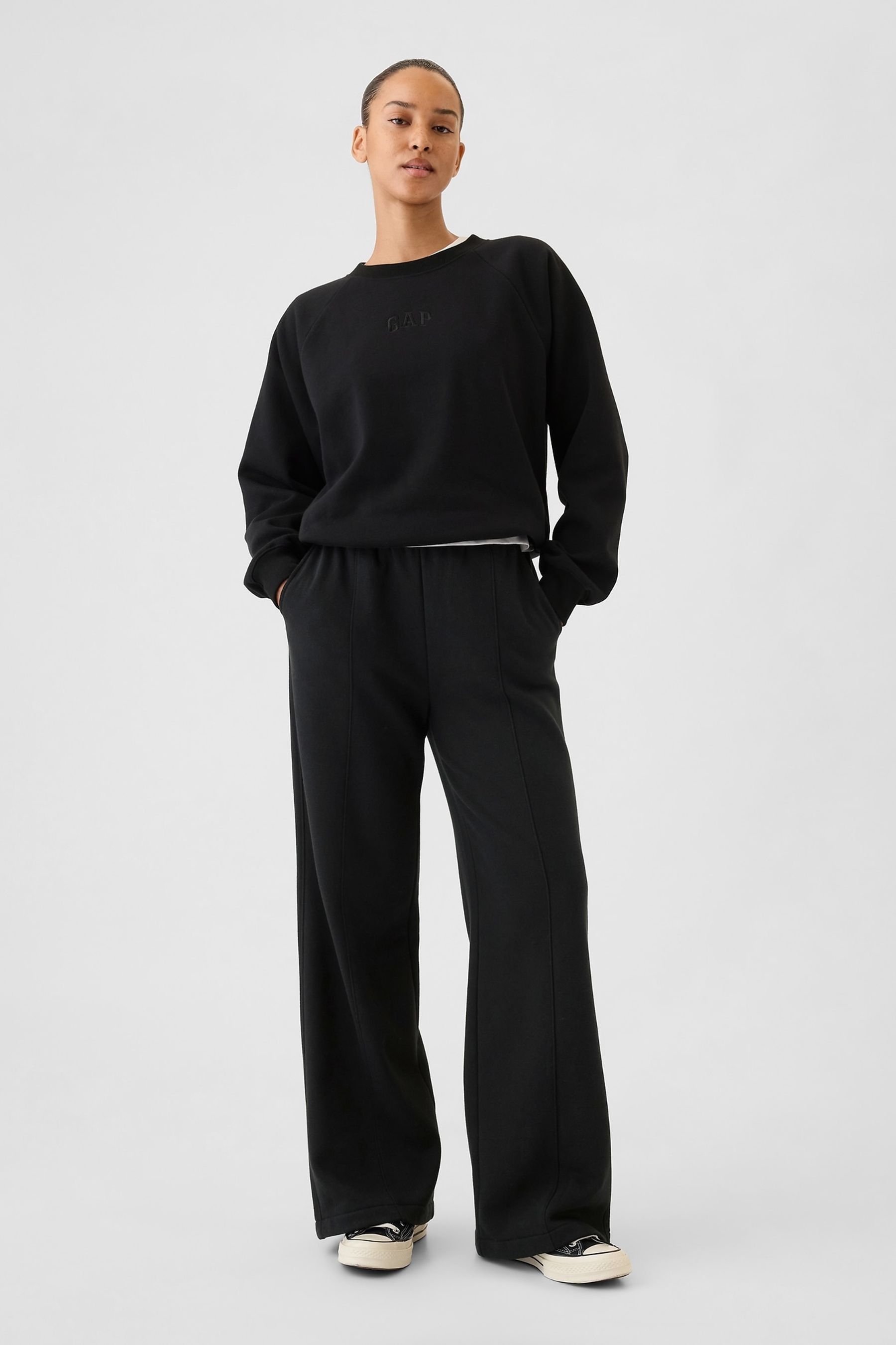 Buy Gap Black Vintage Soft Raglan Crew Neck Sweatshirt from the Next UK online shop