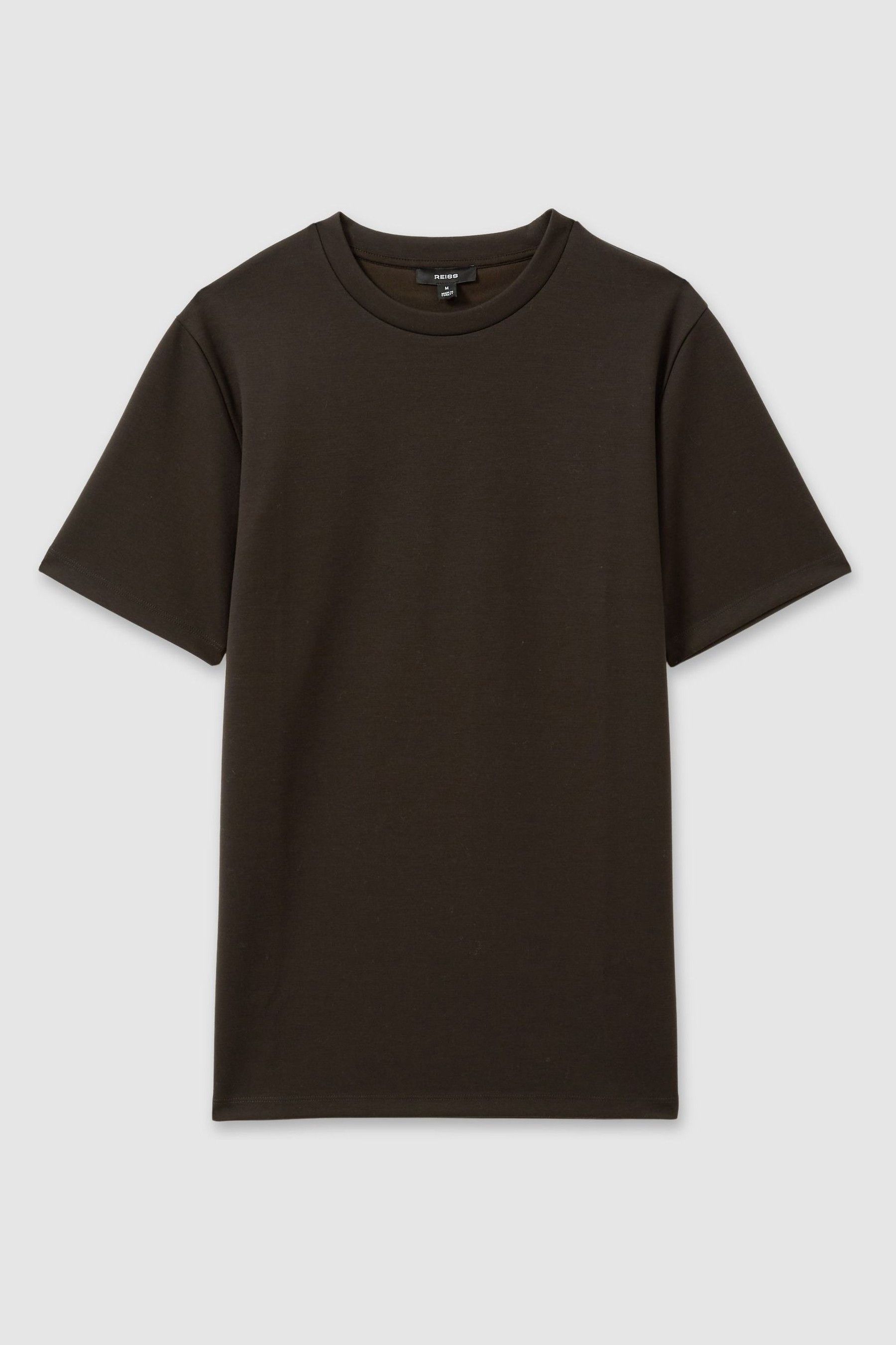 Buy Reiss Chocolate Brown Bradley Interlock Jersey Crew Neck T Shirt from the Next UK online shop