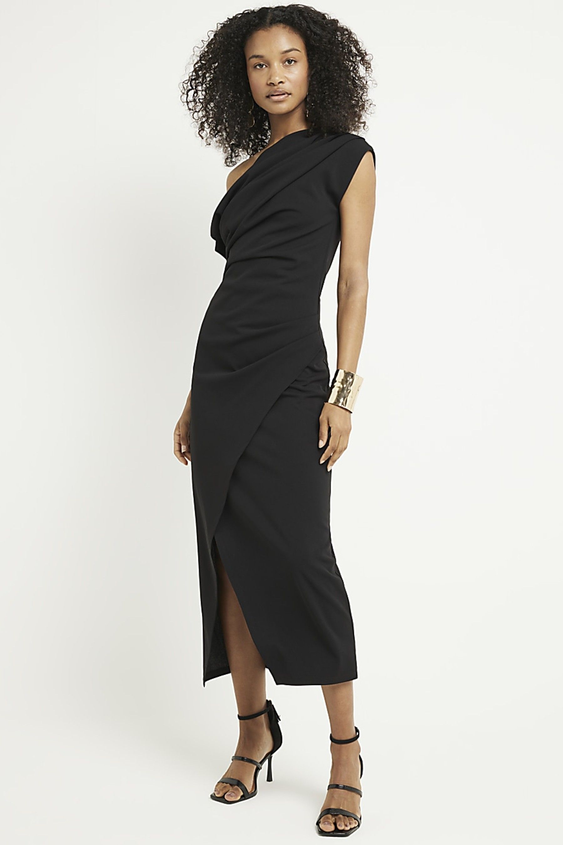 River island wrap midi dress discount