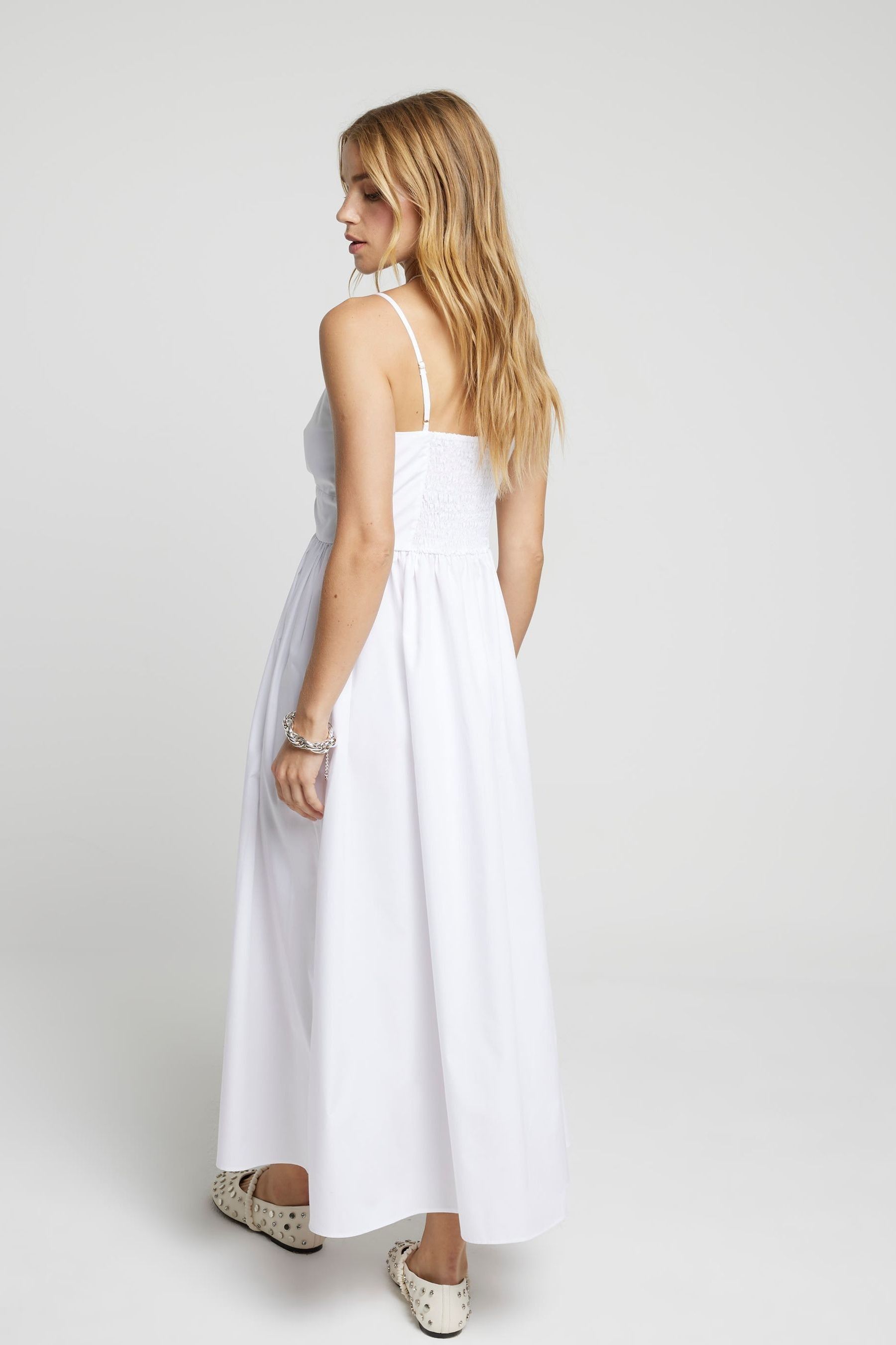 Buy River Island White Twist Front Midi Dress from the Next UK online shop