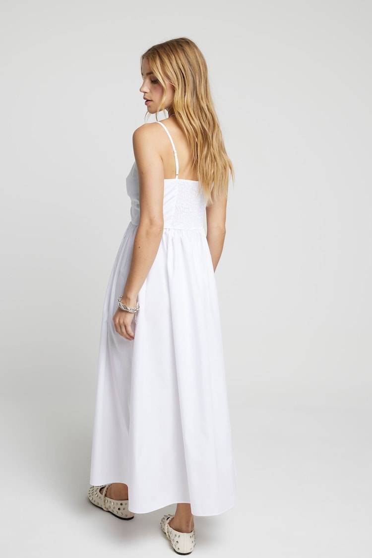 River Island White Twist Front Midi Dress - Image 2 of 4