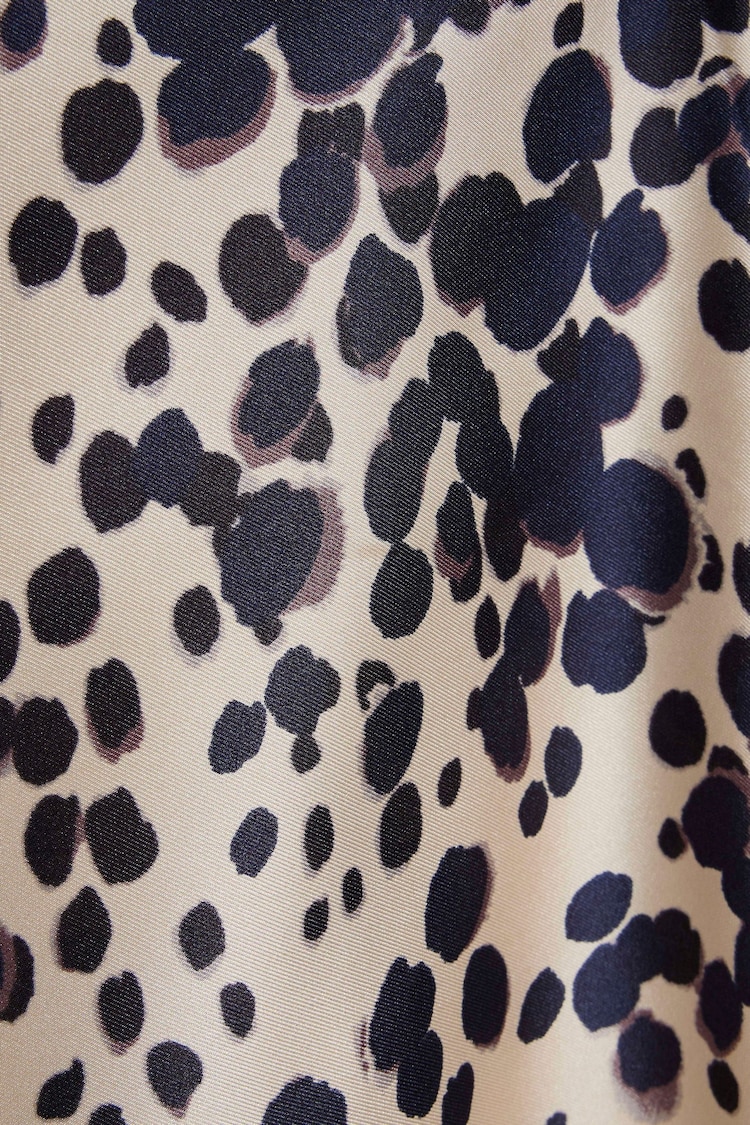 River Island Cream Animal Spot One Shoulder Top - Image 4 of 4