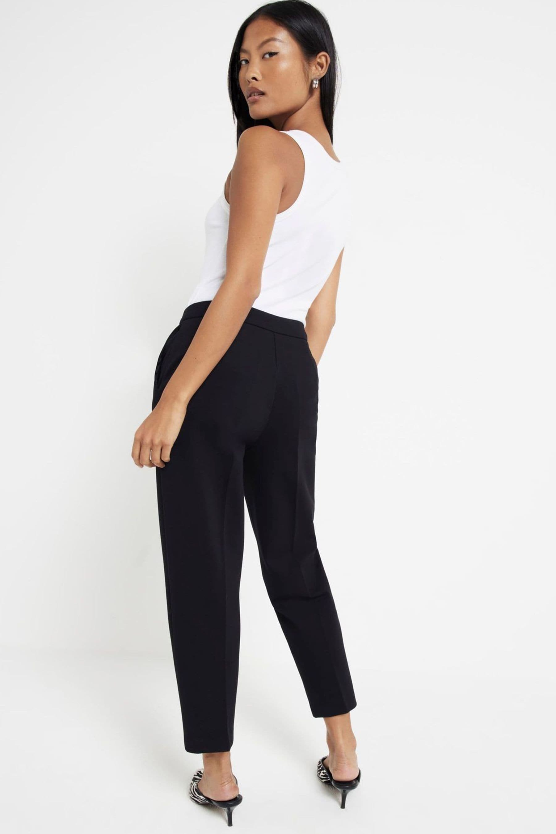 Buy River Island Black Petite Cigarette Trousers from the Next UK online shop